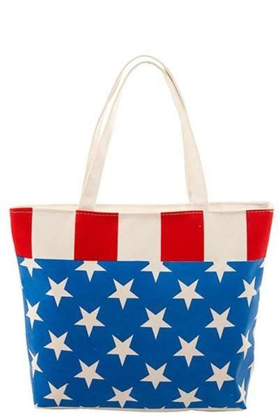 Patriotic American Flag Large Canvas Beach Tote Bag Canvas Beach Tote Beach Tote Bags