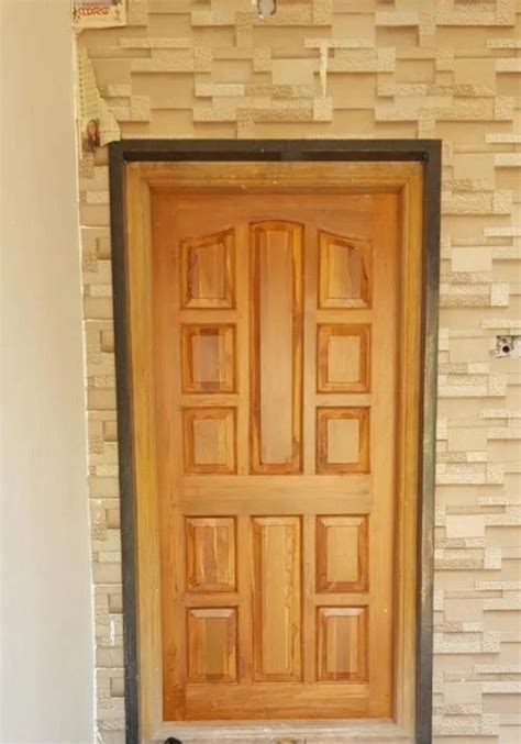 Interior 30mm African Teak Wood Door For Home Height 96 Inch At Rs