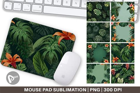 Mouse Pad Tropical Plants Graphic By Artnoy Creative Fabrica