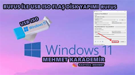 Rufus Le W Ndows Iso Usb Hazirlama Youtube