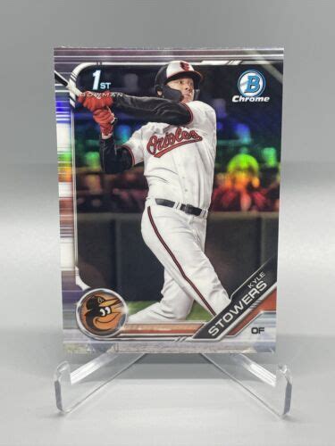 Kyle Stowers 1st Bowman 2019 Bowman Draft Chrome Refractor BDC 76