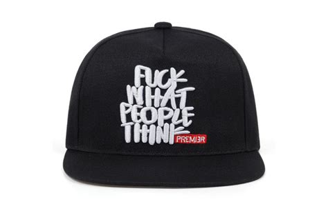 Buy Fuck What People Think Premier Black Cotton Caps For Men Women