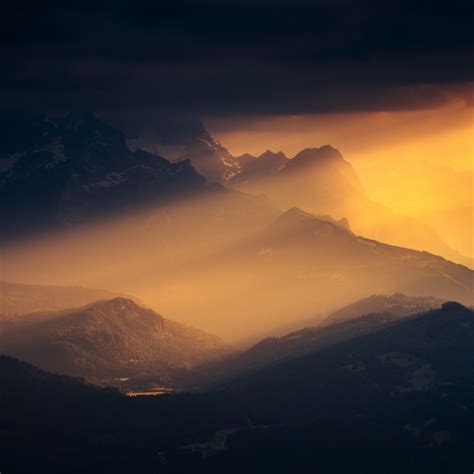 Sunlight Wallpaper 4K, Bavarian Alps, Germany, 5K