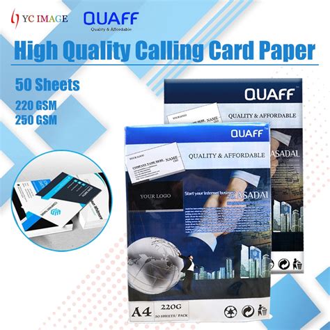 A4 Size Double Sided Matte Calling Card Paper 50 Sheets Pack Refer To