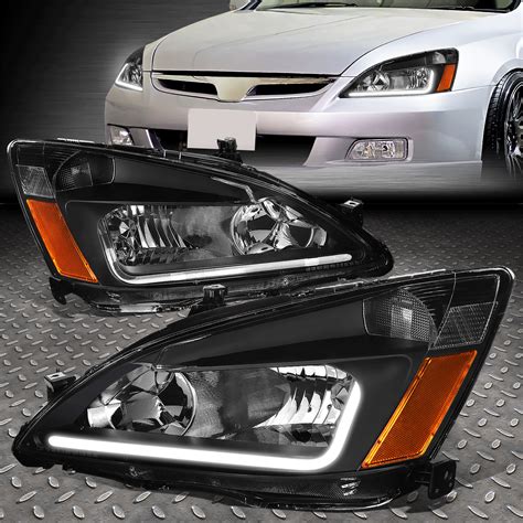 BLACK HOUSING HEADLIGHT AMBER CORNER LED DRL AMBER FOG LIGHT FOR 06 07