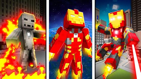 Every Iron Man Suit Showcase In Minecraft Superheroes Mod Insane