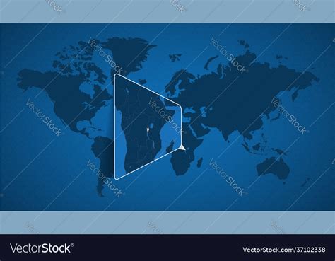 Detailed World Map With Pinned Enlarged Map Vector Image