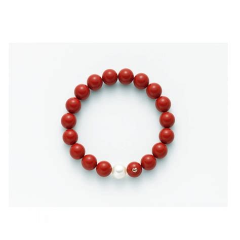 Bracciale Donna Miluna Pasta Corallo Rosso Perla PBR1800