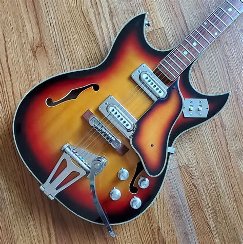 Fujigen Imperial Hollow Body 1960s Sunburst Mij Maxon Pickups Reverb