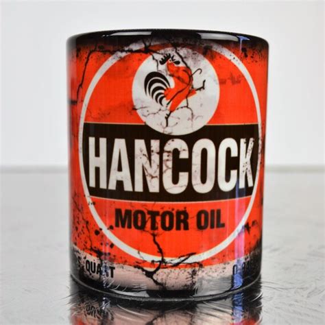 Hancock Motor Oil Inspired Gift Motorcycle Car Mechanic Gift Etsy