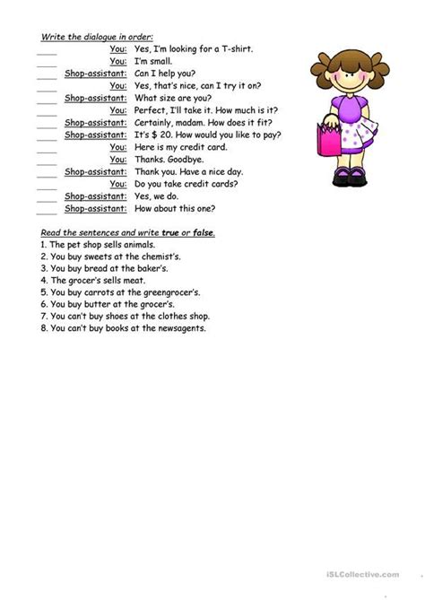 Shops And Shopping Worksheet Free Esl Printable Worksheets Made By