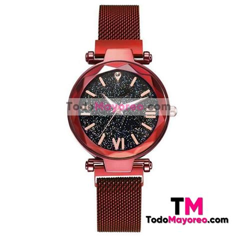 Reloj Rojo Extensible Mesh Im N N Meros Romanos R Relojes De Mayoreo