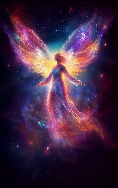Angel glowing beings 6 Painting by Lilia D - Fine Art America