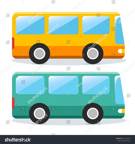 Vector Flat Public Bus Design Stock Vector (Royalty Free) 1931626418