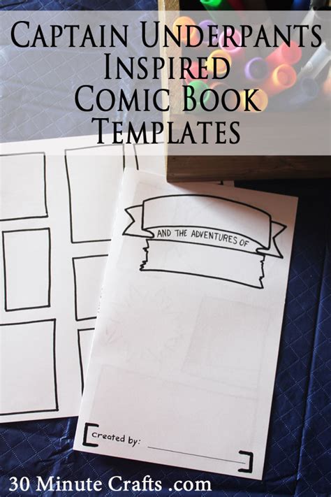 Captain Underpants Inspired Comic Book Templates - 30 Minute Crafts