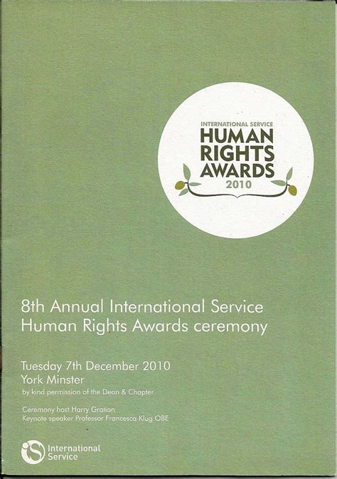 » Human Rights Awards 2010 Centre for Development