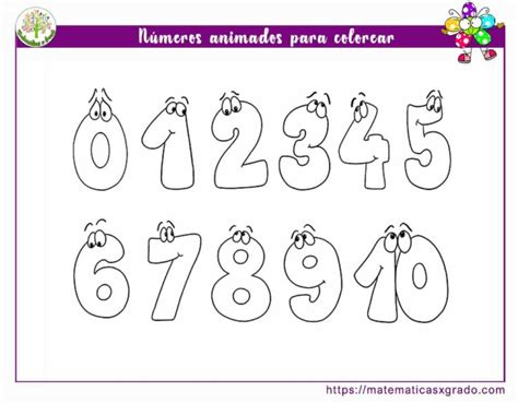 Dibujos De N Meros Animados Para Colorear Del Al