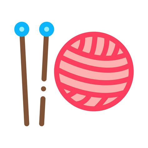 Knitting Needles Icon Vector Outline Illustration 17582581 Vector Art