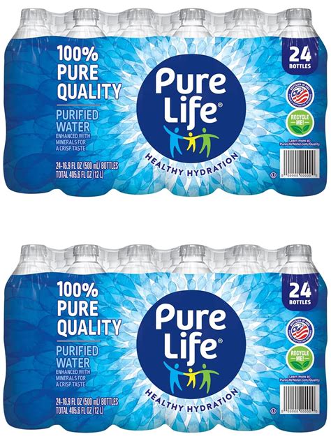 Buy Pure Life Purified Water 16 9 Oz Bottles 2 Cases 24 Bottles