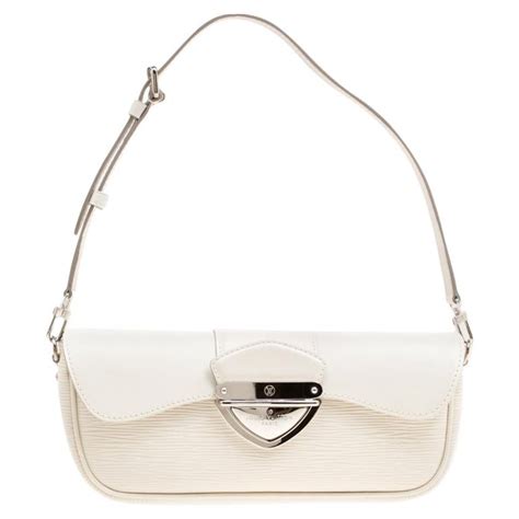 Louis Vuitton Ivory Epi Leather Montaigne Clutch Bag For Sale At