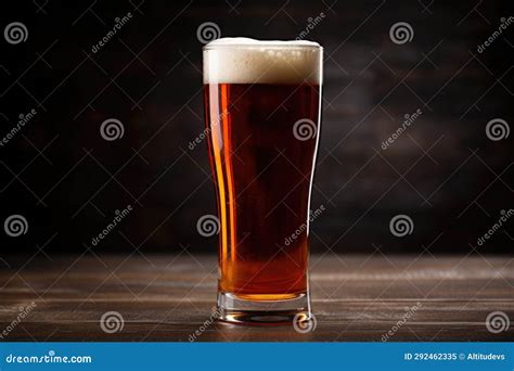 Serving Amber Ale In A Classic English Pint Glass Stock Image Image