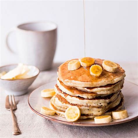 Pancakes Breakfast Banana Coffee Food Inspo More On