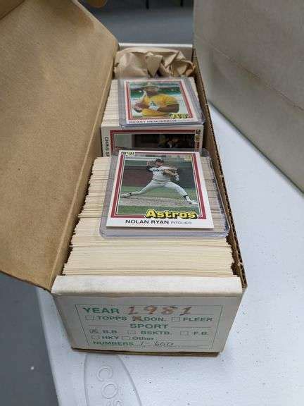 1981 Donruss Baseball Complete Set South Auction