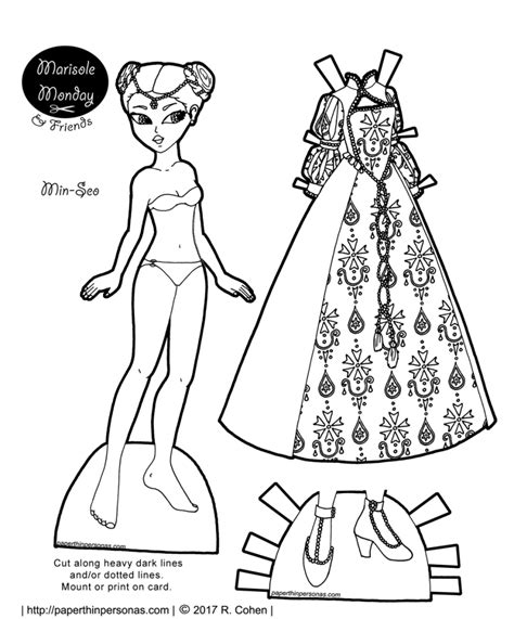 Min Seo S Tudor Fantasy Gown A Printable Paper Doll And Her Dress