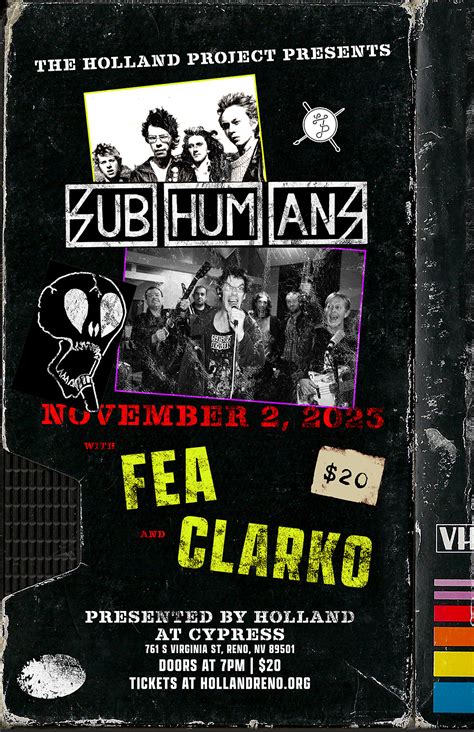 Subhumans Tour 2022 Poster