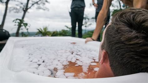 Wim Hof Ice Bath Technique Breathing Method In Cold Water