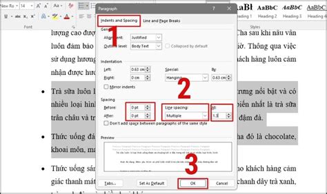 cach gian dong trong word     chuan nhat