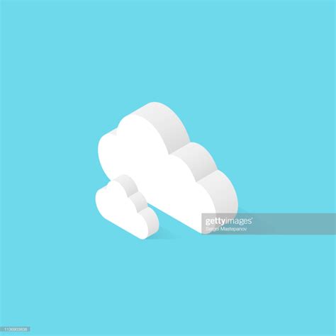 Clouds Isometric Icon Vector Illustration Vector Illustration