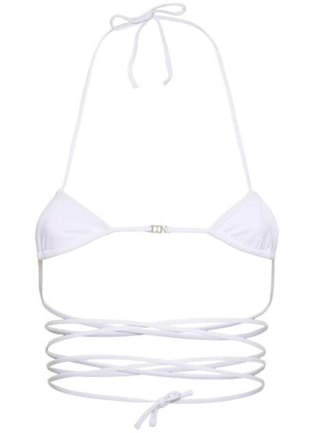 Icon Lycra Triangle Bikini Top Dsquared Women Luisaviaroma