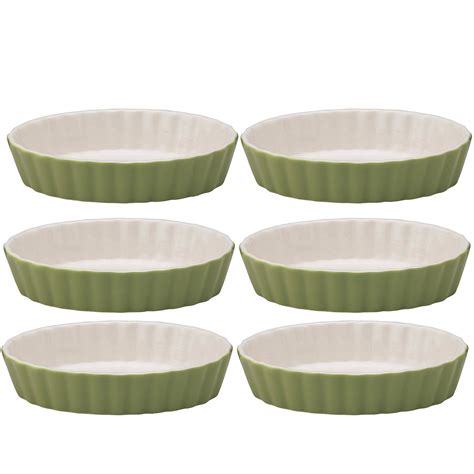 Mrs Andersons Baking Ceramic Oval Creme Brulee Set Of 6 Wheat N2