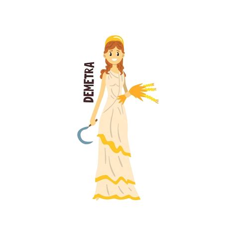 Premium Vector Demetra Greek Goddess Ancient Greece Mythology