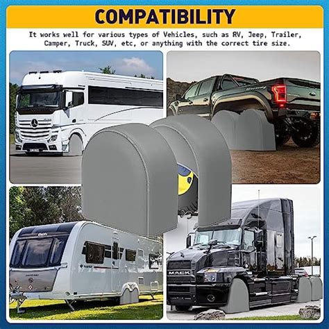 Snapklik K Musculo Rv Tire Covers Pack Waterproof Wheel Covers