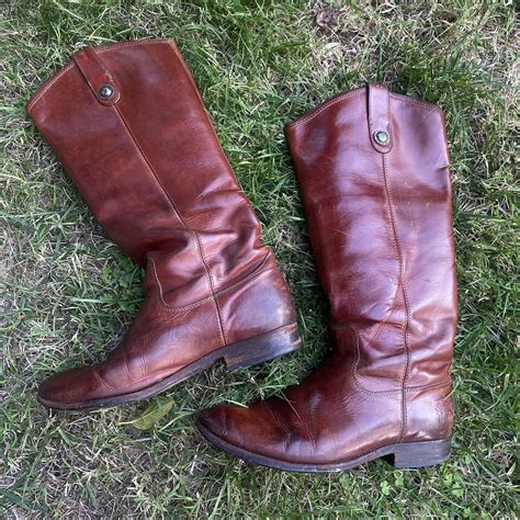 Chestnut Brownreddish Frye Boots In The Tall Depop