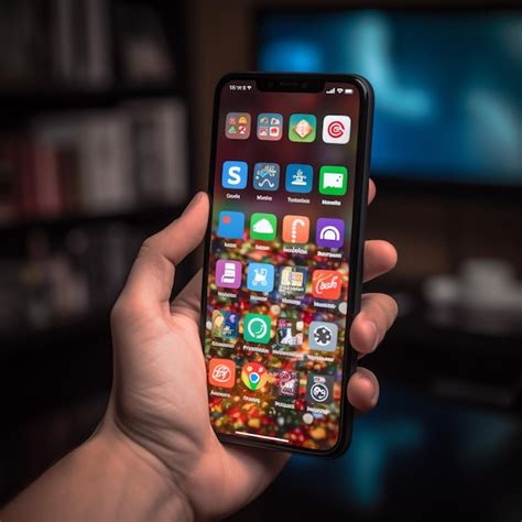 Premium Ai Image Someone Holding A Phone With A Bunch Of Apps On It