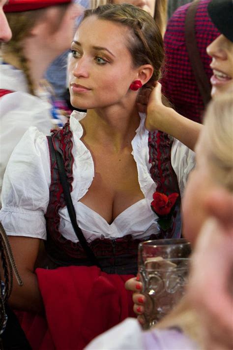 Blonde In A Dirndl At Oktoberfest Fubarangel