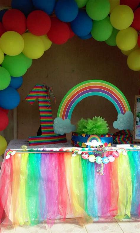 Rainbows Birthday Party Ideas Photo 7 Of 16 Rainbow Parties