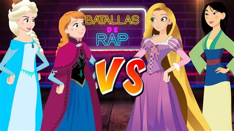 Elsa Y Anna Vs Rapunzel Y Mulan BATALLA DE RAP ANIMADA YouTube