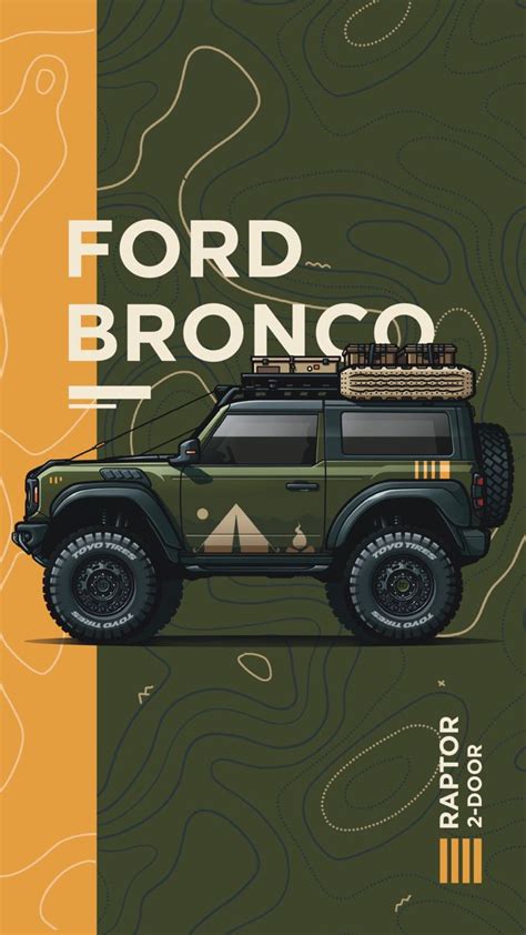 Ford Bronco Raptor 2 Door Concept Wallpaper Design Ford Bronco Automotive Art Illustrations