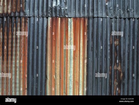 Rusty Corrugated Metal Siding On An Old Barn Stock Photo Alamy