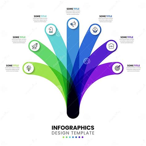 Infographic Template Abstract Fountain With 7 Steps Stock Vector