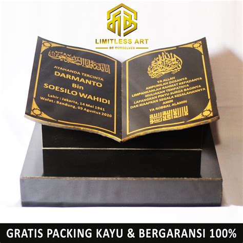 Jual Batu Nisan Granit Dudukan Model Bentuk Buku Maesan Kijing Makam