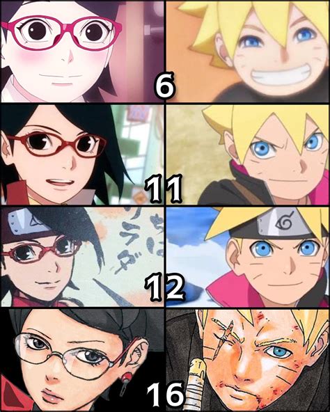 Boruto and Sarada through the years : r/Boruto