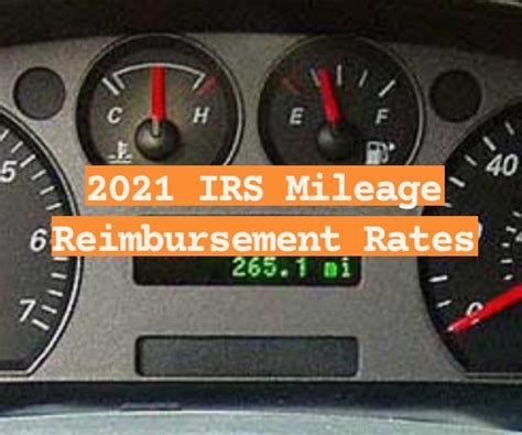 2021 Federal Mileage Reimbursement Rate IRS Mileage Rate 2021