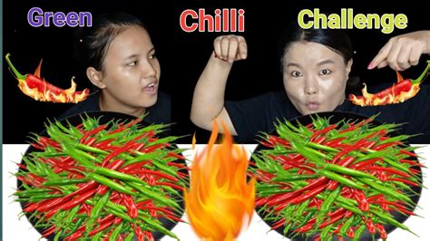 Chilli Eating Challenge🔥🥵🌶️ Hottest Green Chilli Eating Show Youtube