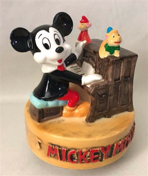 Vintage Mickey Mouse Ceramic Music Box Disney Productions | Etsy