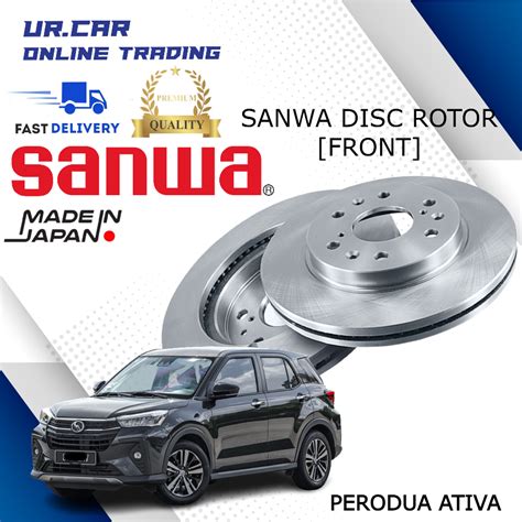 Sanwa Perodua Ativa Front Depan Disc Rotor Original From Japan